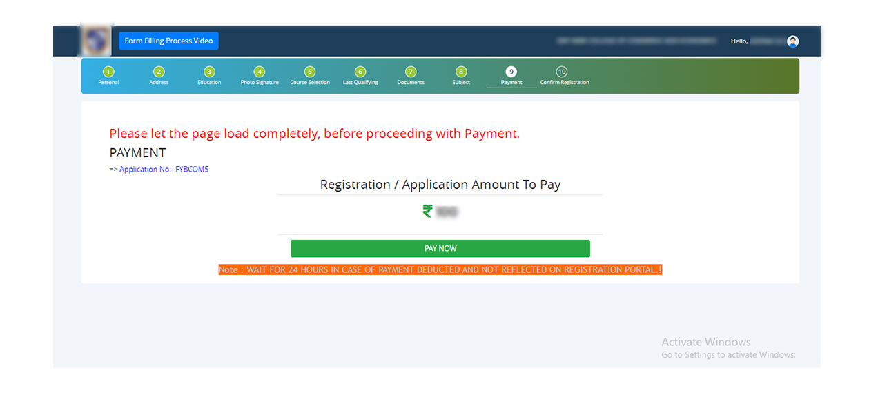 Payment Details